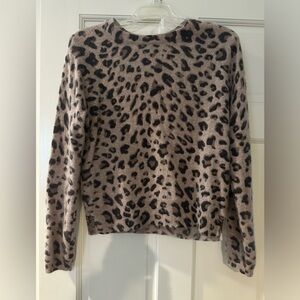 Vintage Animal Print Cashmere Sweater